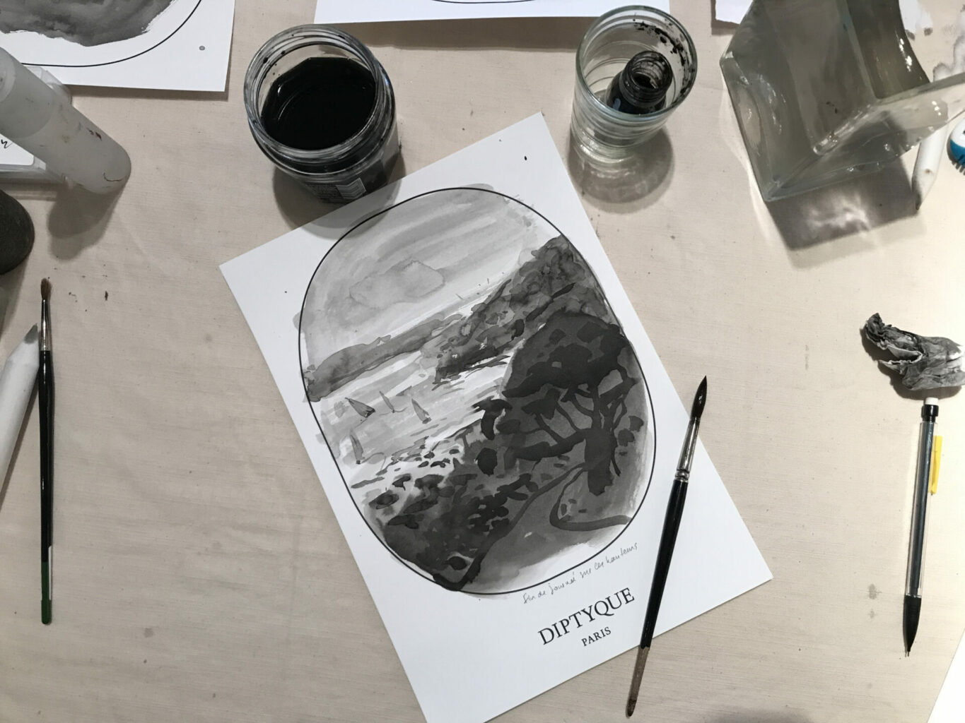 L'artiste peint les émotions inspirées par un parfum
